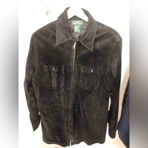 Luxury Chic Lauren Ralph Lauren Leather Suede Shirt Jacket